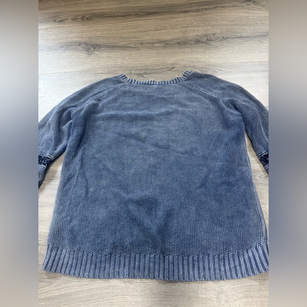 Blu Pepper blue Sweater with Lace Accents - Picture 8 of 9